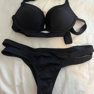 Victoria secret bikini top and bottom black